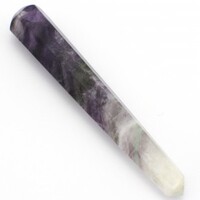 Purple Fluorite Tapered Wand Carving