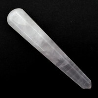 Rose Quartz Tapered Wand Carving