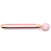 Rose Quartz Vibrating Cabochon Face Massager [Battery Operated]